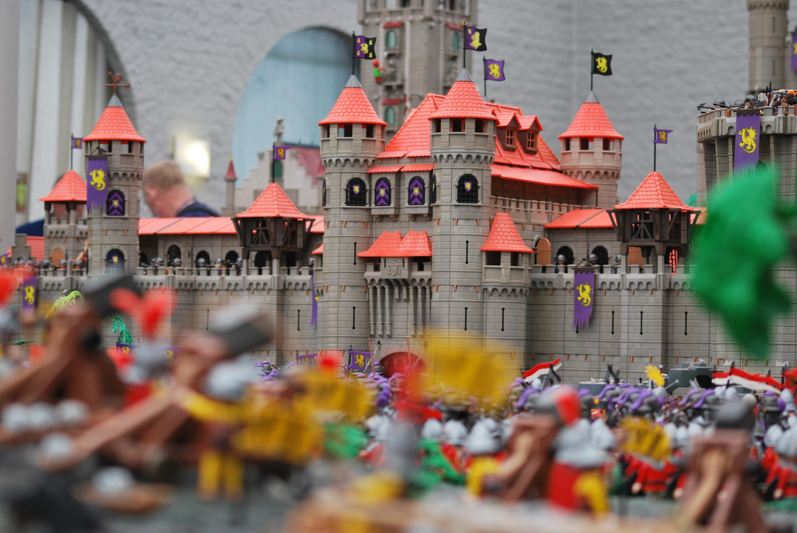 A castle built with custom Playmobil-compatible parts