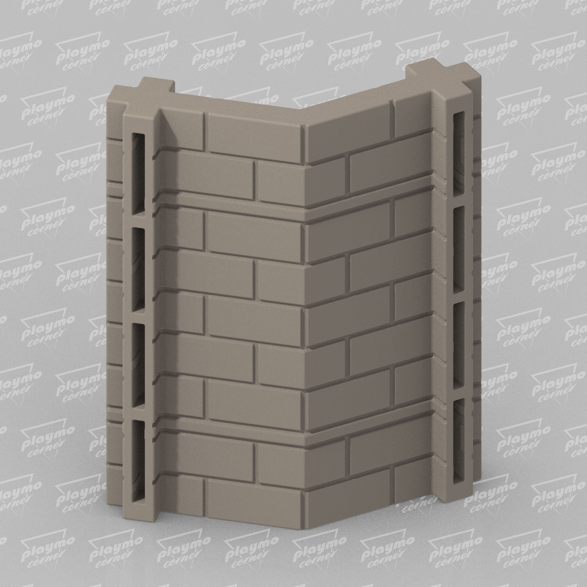 Masonry XX Octagon Connector XL for Playmobil Steck Castle Walls