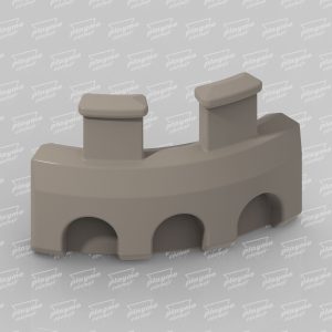 Round tower battlements