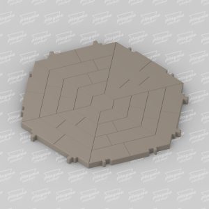 Hexagonal Tower Floor Plate - Playmobil Steck Compatible (Stone Tile)