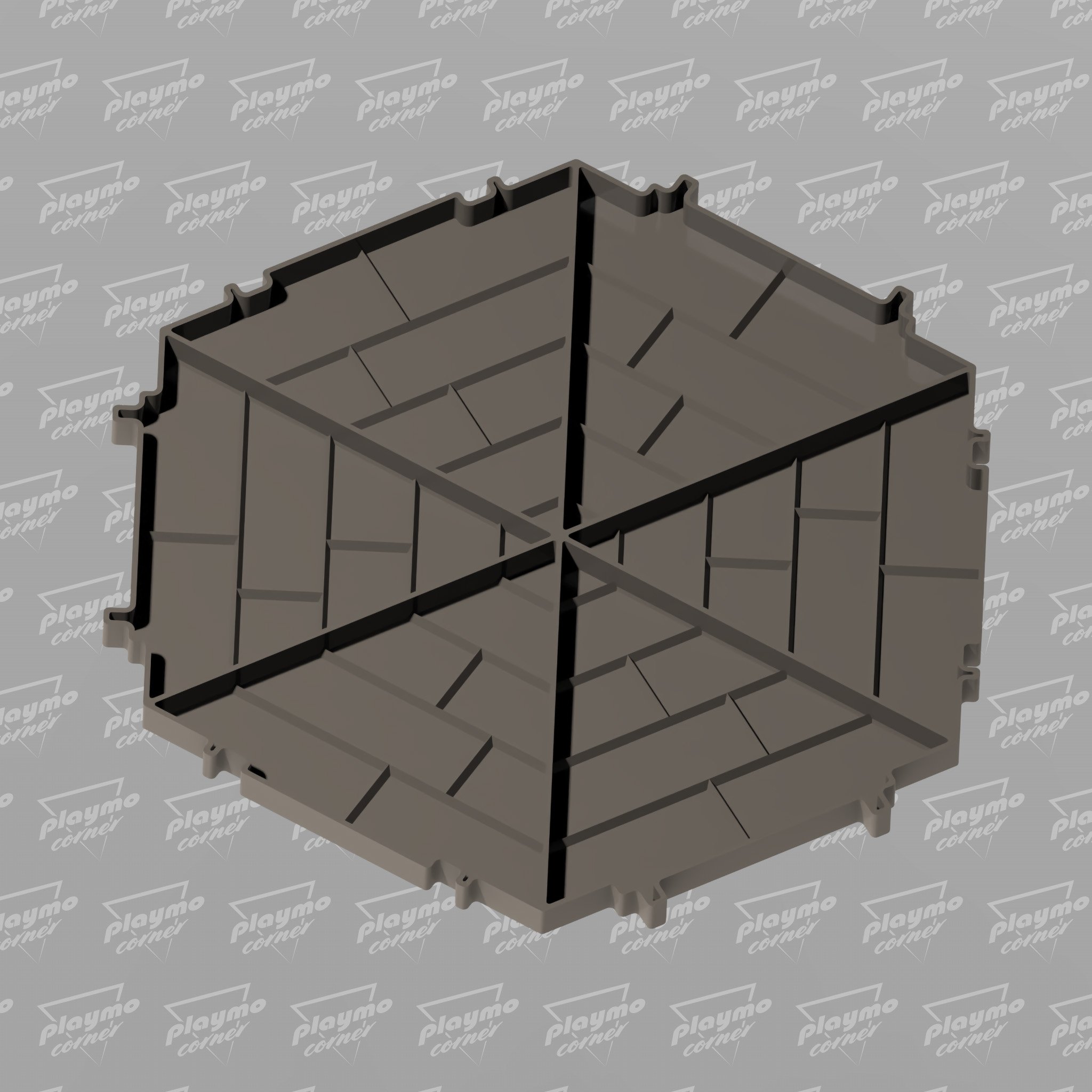 Hexagonal Tower Floor Plate - Playmobil Steck Compatible (Stone Tile) - Image 3