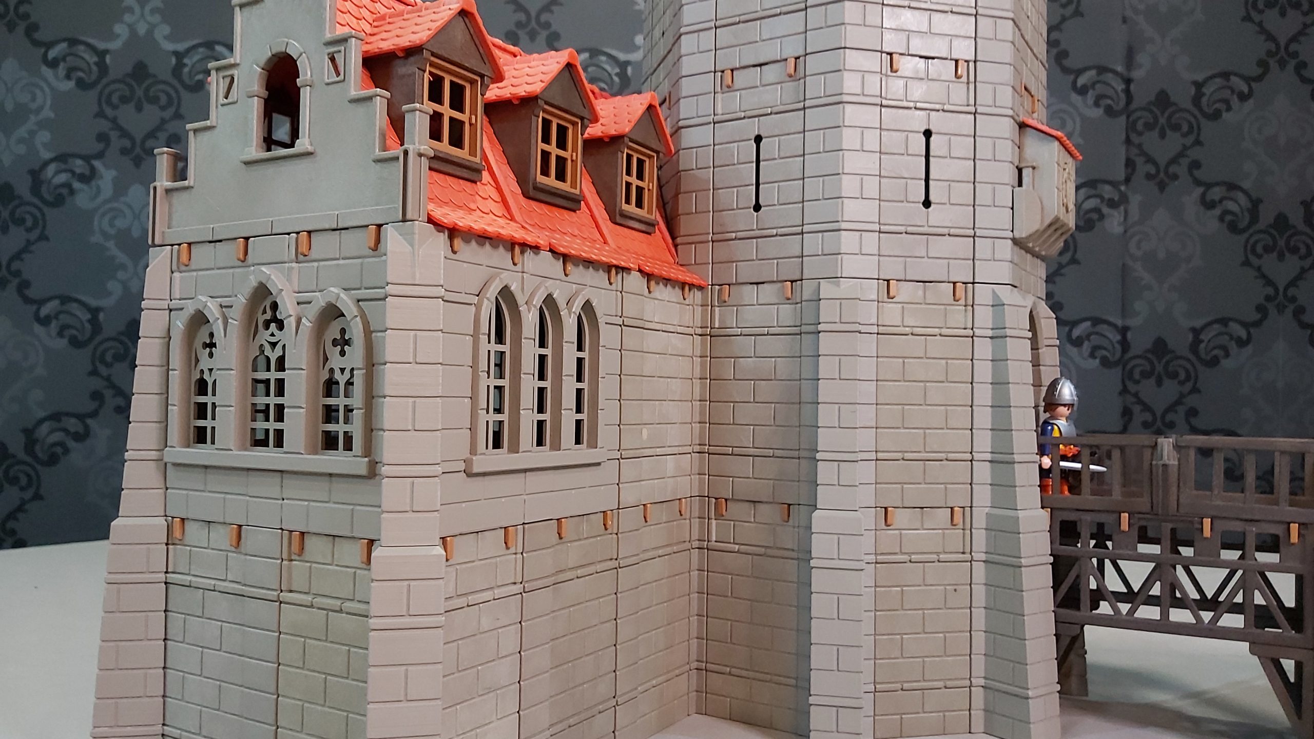 Masonry L-Y Octagon Connector for Playmobil Steck Castle Towers - Image 5